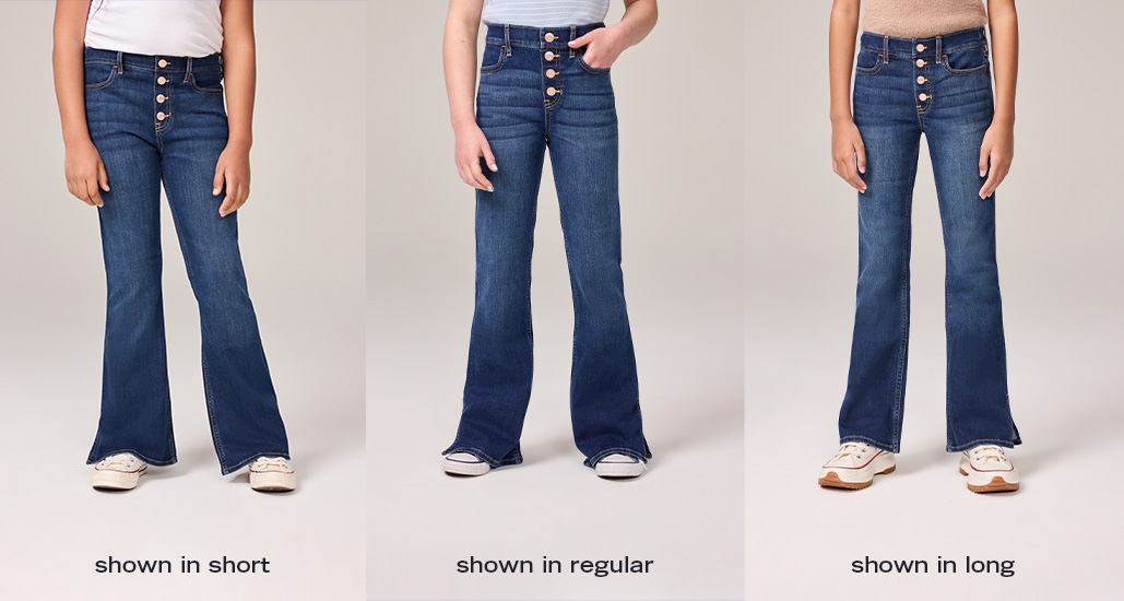 niñas usando jeans