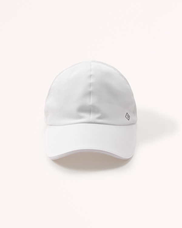 YPB Sweat-Wicking Baseball Cap, White