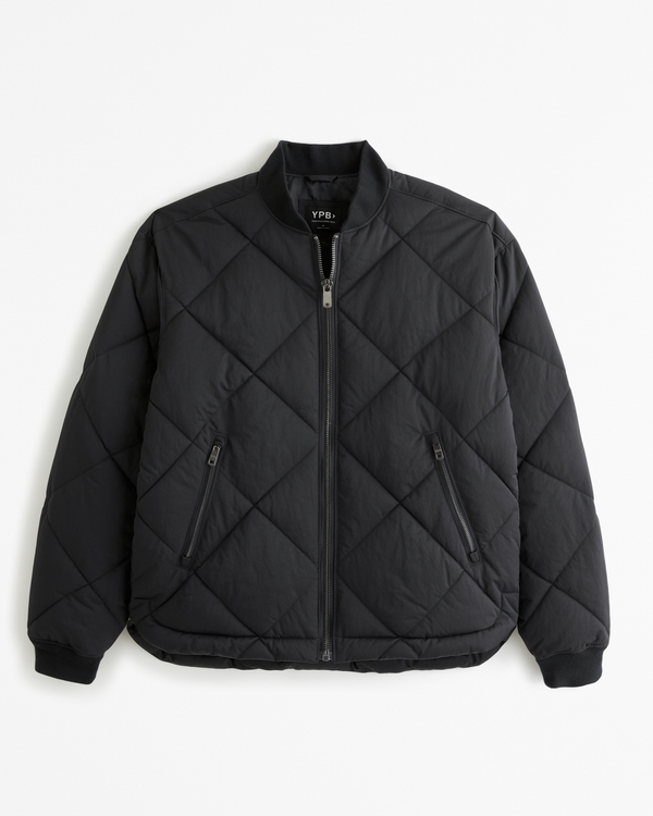 YPB Quilted Bomber Jacket, Black