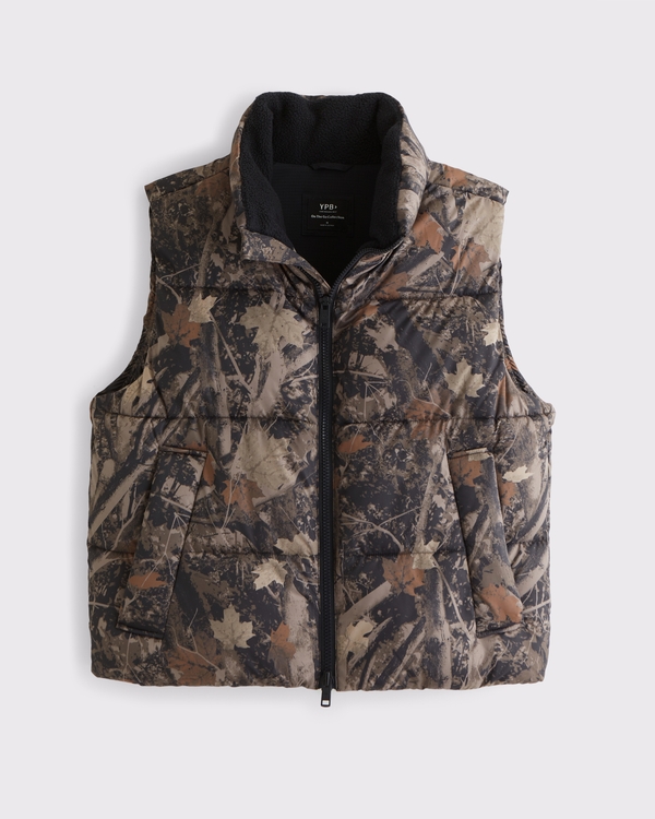 YPB On the Go Puffer Vest, Brown Camo view 1