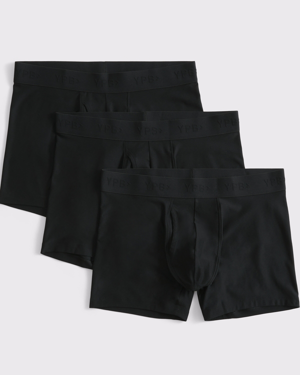 5" 3-Pack YPB powerSOFT Boxer Briefs, Black view 1