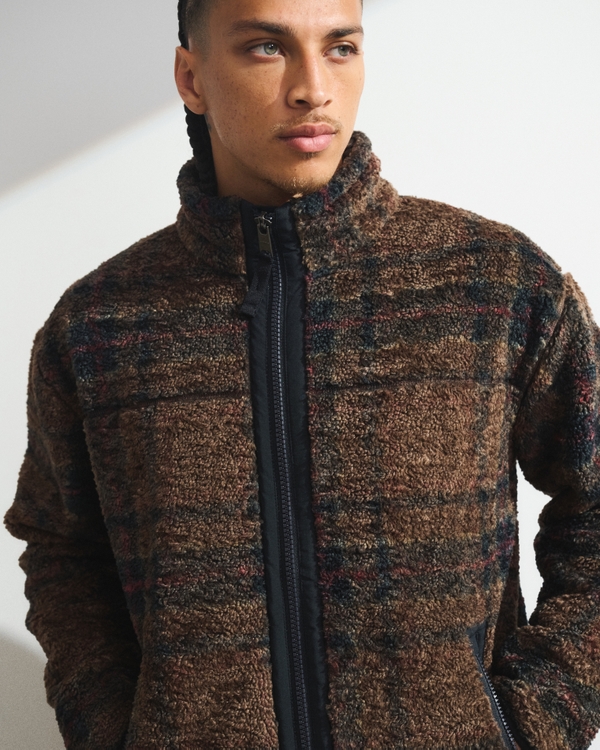 Men's Full-Zip Sherpa Jacket | Men's Coats & Jackets | Abercrombie.com