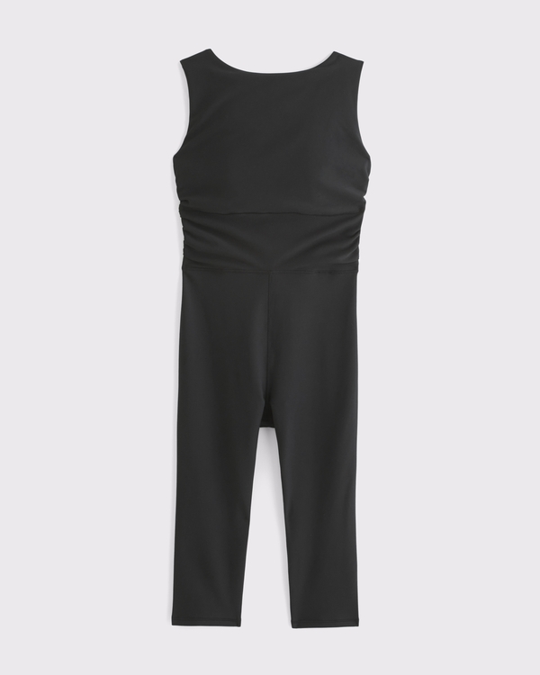 YPB sculptLUX Slash Capri Onesie, Black view 1