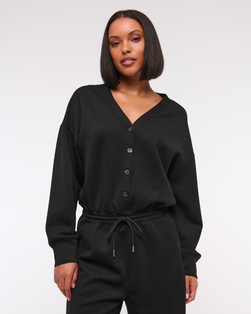 YPB neoKNIT Long-Sleeve Henley Jumpsuit
