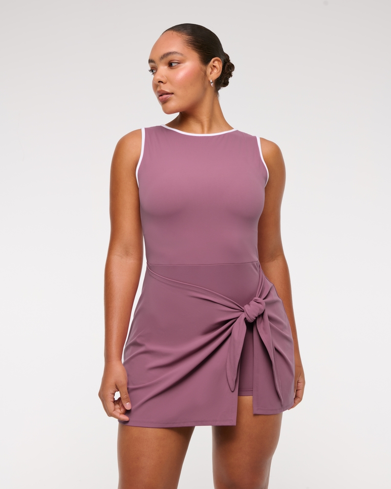 YPB studioFLEX Slash Wrap Mini Dress