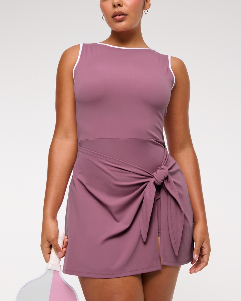 YPB studioFLEX Slash Wrap Mini Dress