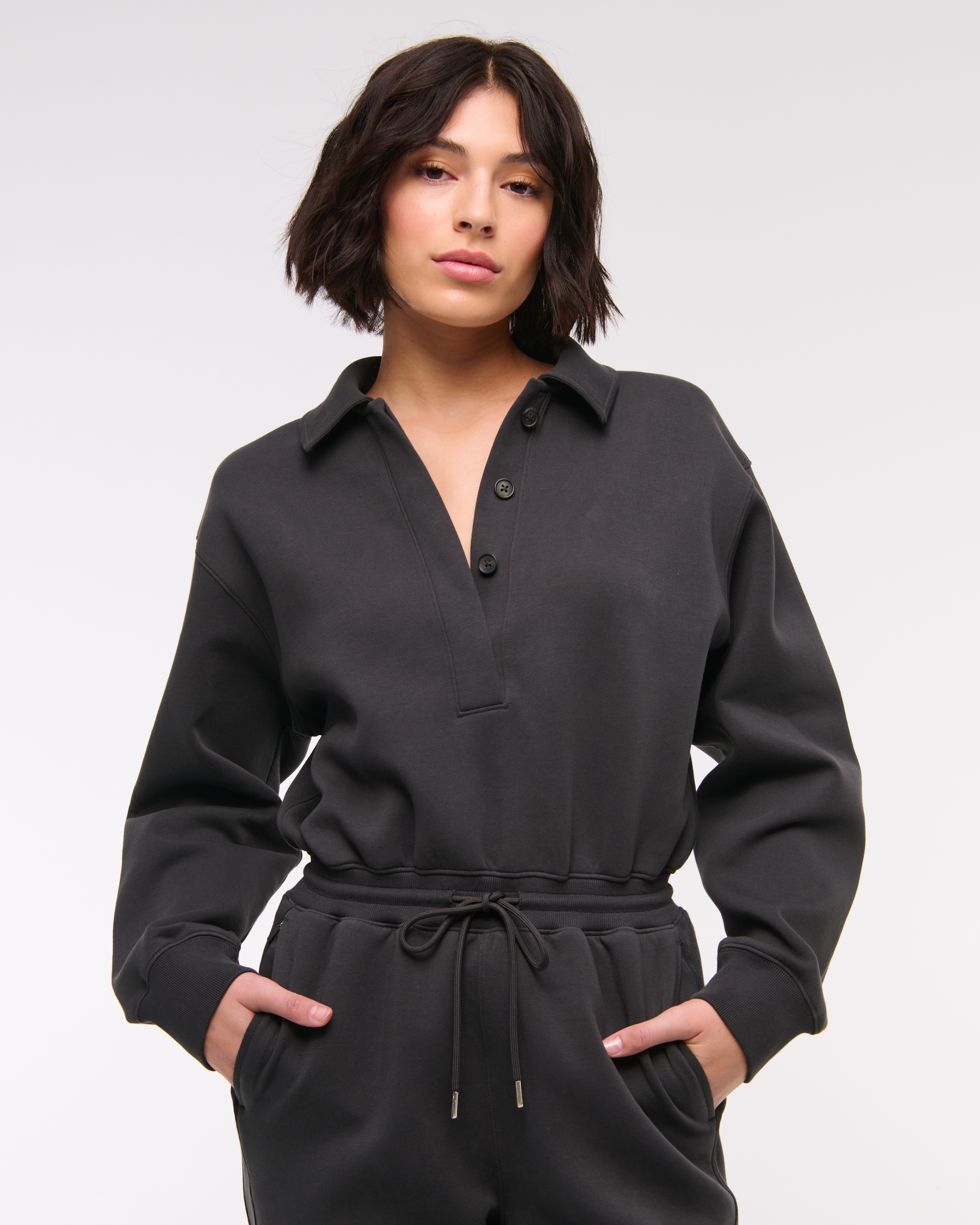Женские комбинезоны Abercrombie & Fitch YPB neoKNIT MAX Polo Jumpsuit — фото 2