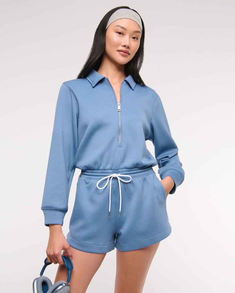 Women's YPB neoKNIT Long-Sleeve Half-Zip Romper | Women's