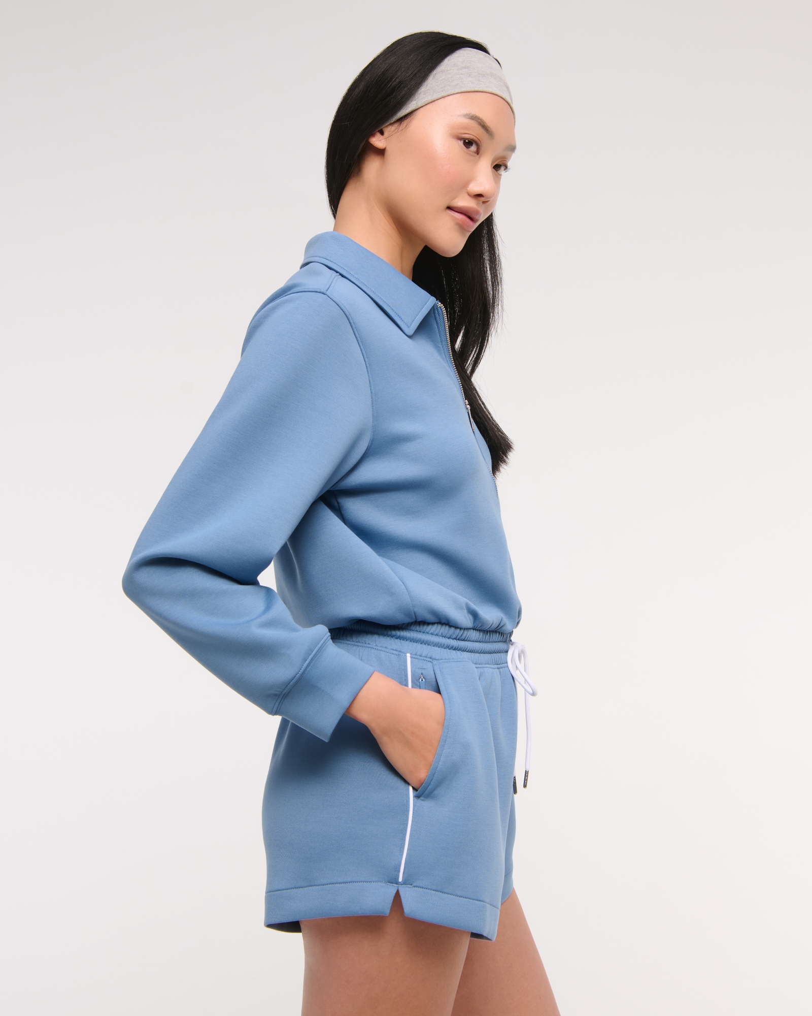 YPB neoKNIT Long-Sleeve Half-Zip Romper
