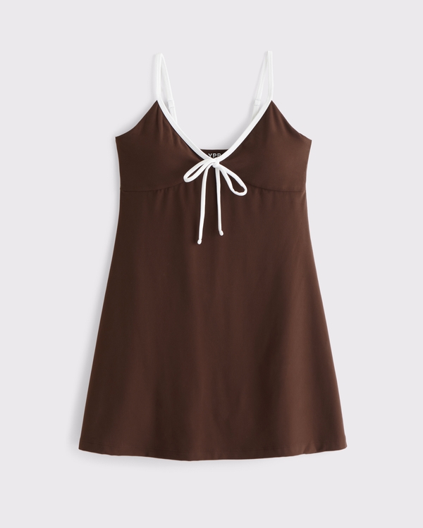 YPB studioFLEX Cami Mini Dress, Coffee view 1
