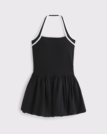Women's YPB motionTEK Halter Bubble Hem Mini Dress | Women's Dresses & Jumpsuits | Abercrombie.com