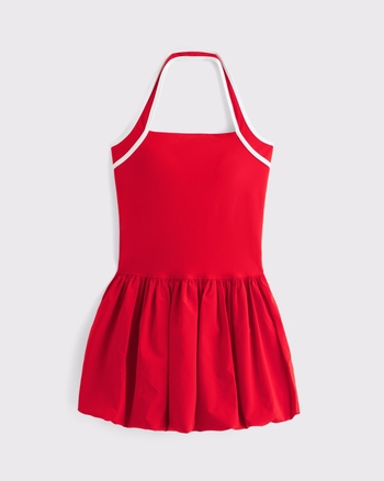YPB motionTEK Halter Bubble Hem Mini Dress