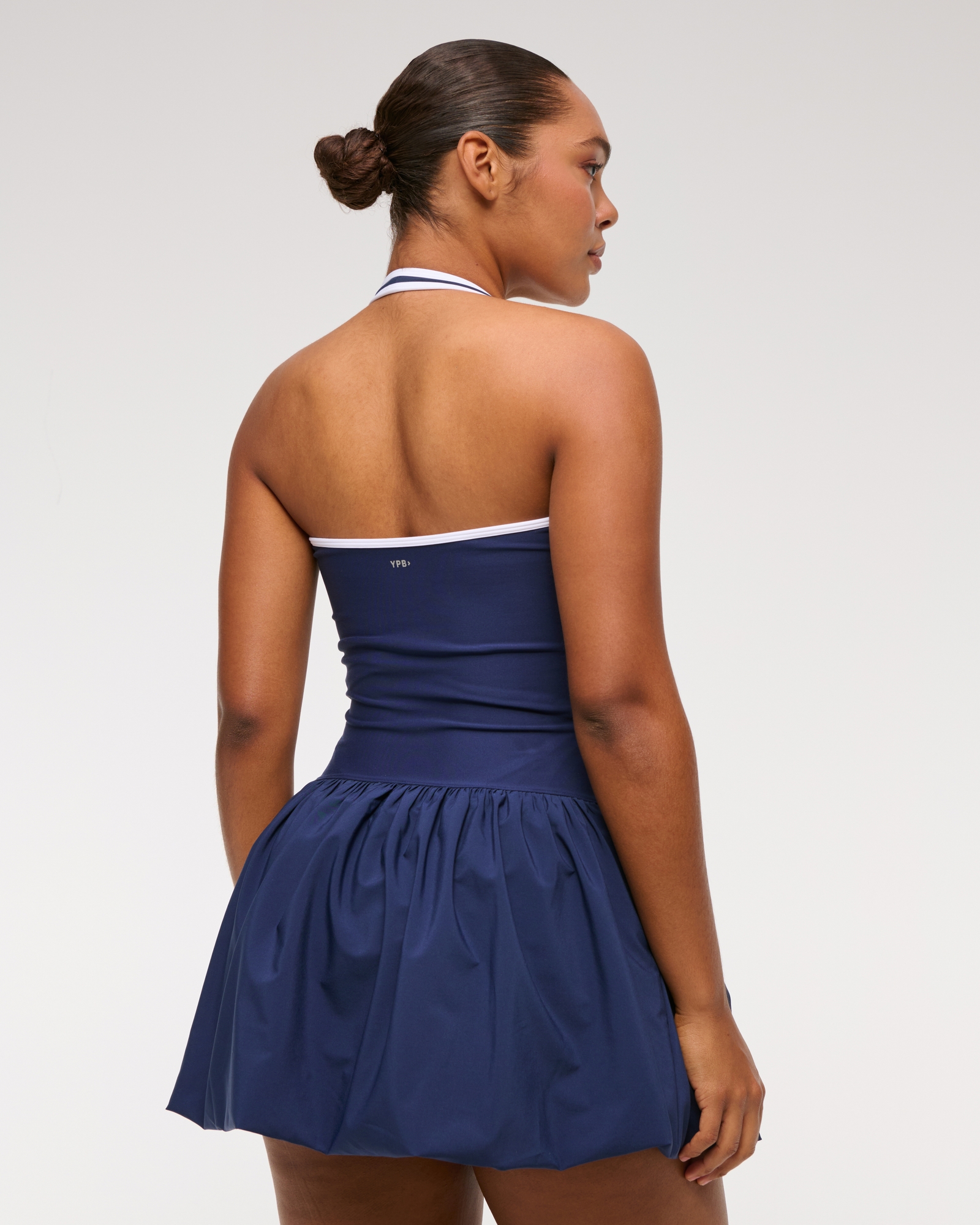 Abercrombie & Fitch YPB motionTEK Halter Bubble Hem Mini Dress | MainPlace  Mall