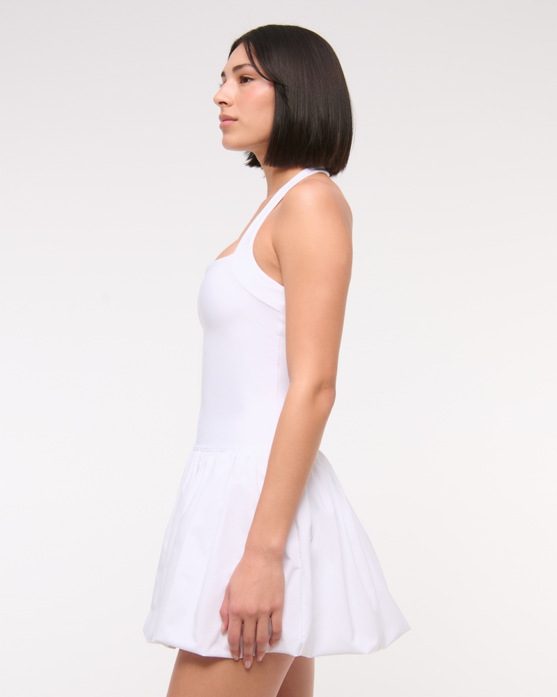 YPB motionTEK Halter Bubble Hem Mini Dress