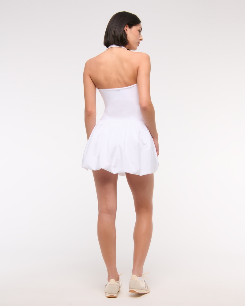 YPB motionTEK Halter Bubble Hem Mini Dress