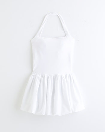 rii【ABEUNDMOR】3WAY TOPS&DOT HALTERNE… Women's YPB motionTEK Halter Bubble Hem Mini Dress | Women's
