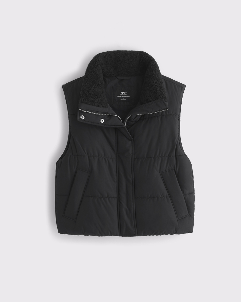 Abercrombie & Fitch Black Puffer Vest