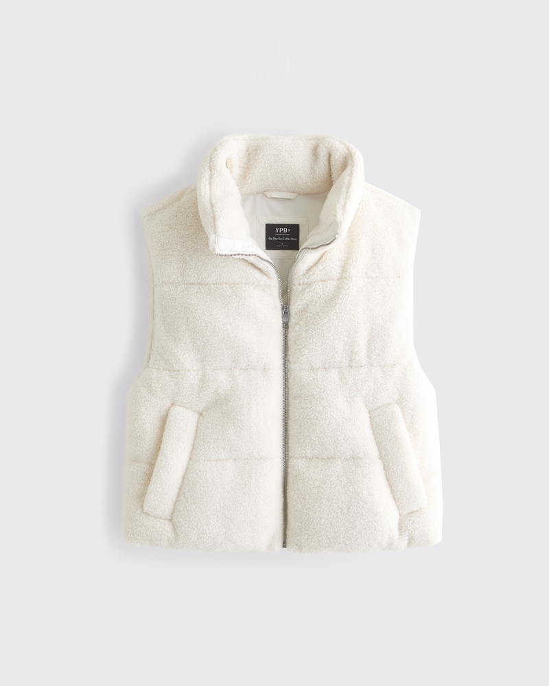Women's YPB On The Go Sherpa Puffer Vest Women's Coats Jackets