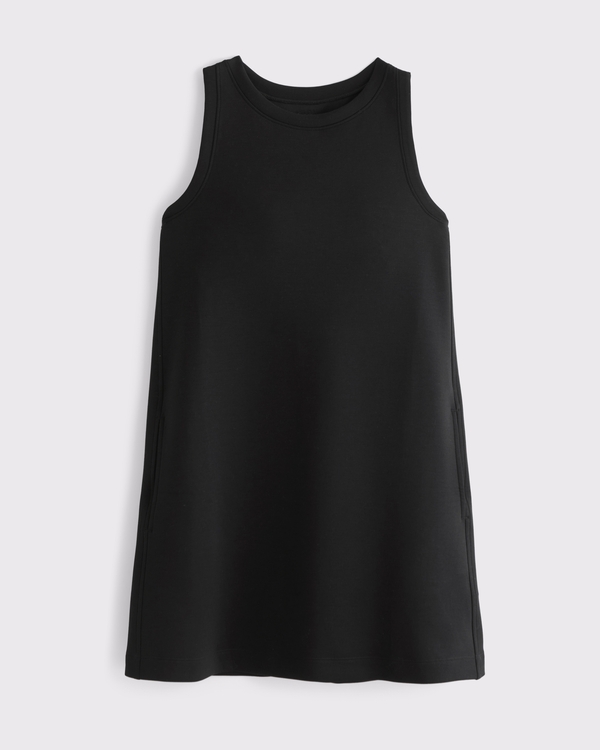 YPB neoKNIT On The Go Unlined Mini Dress, Black view 1
