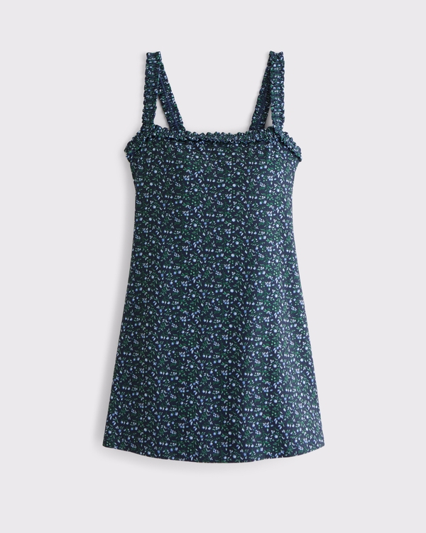 YPB Scrunchie Strap Mini Dress, Navy Floral view 1