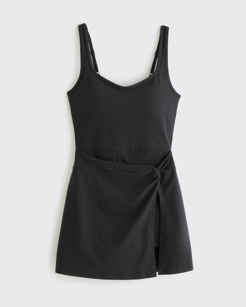 Women's Ypb studioFLEX Twist Mini Dress in Black | Size S | Abercrombie & Fitch