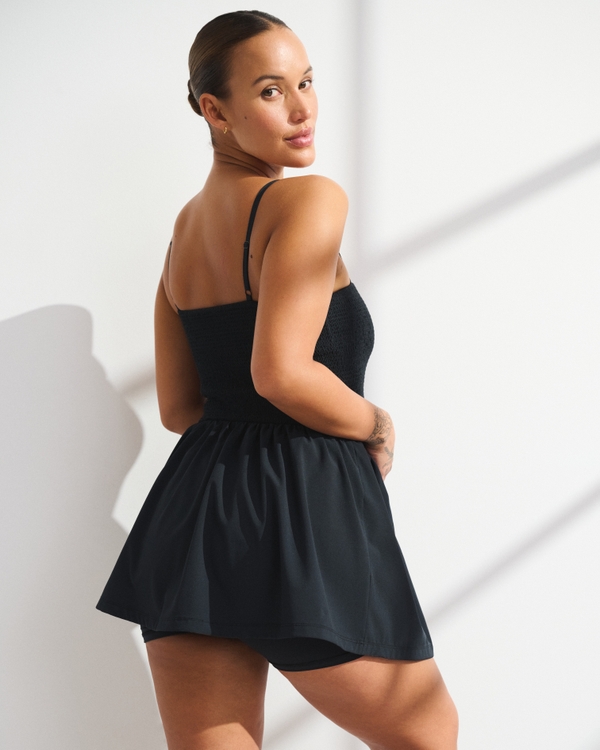 white and black clown dress Z Supply Sloane V-Neck Mini Dress In Black main image 1