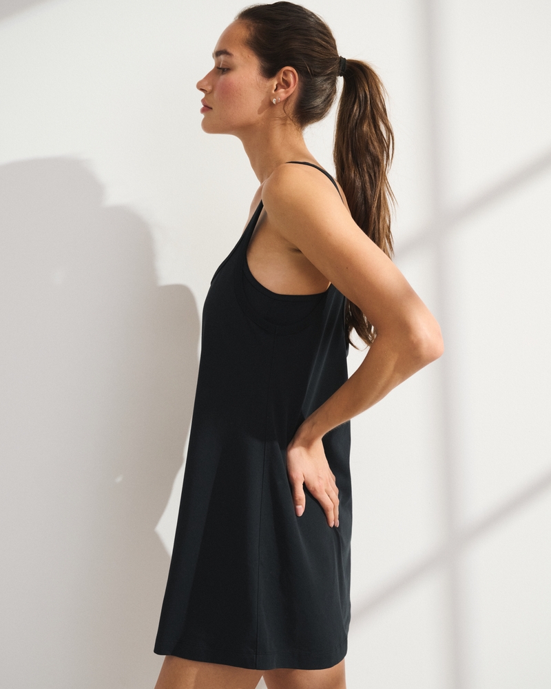 YPB On The Go Cotton-Blend Double-Layered Dress - thumbnail 4