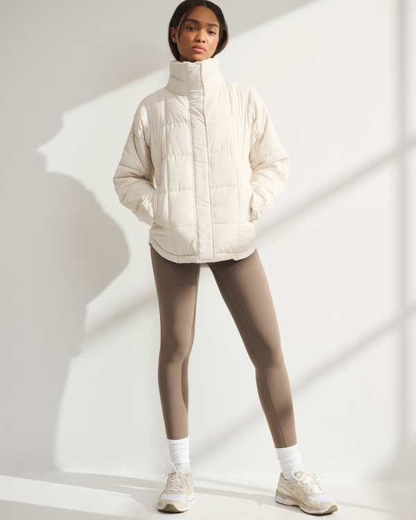 YPB On The Go 6AM Puffer Jacket, Cream view 2
