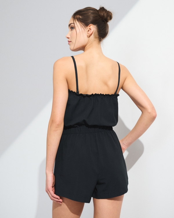 YPB On The Go Seersucker Bandeau Romper