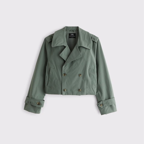 Женские куртки Abercrombie & Fitch YPB On The Go Crinkle Trench Coat