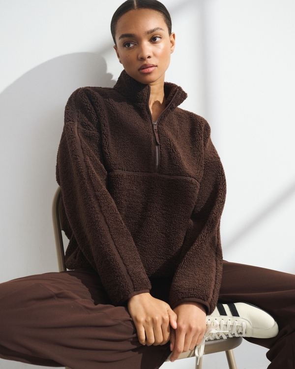 YPB On The Go Half-Zip Fleece, Espresso view 1