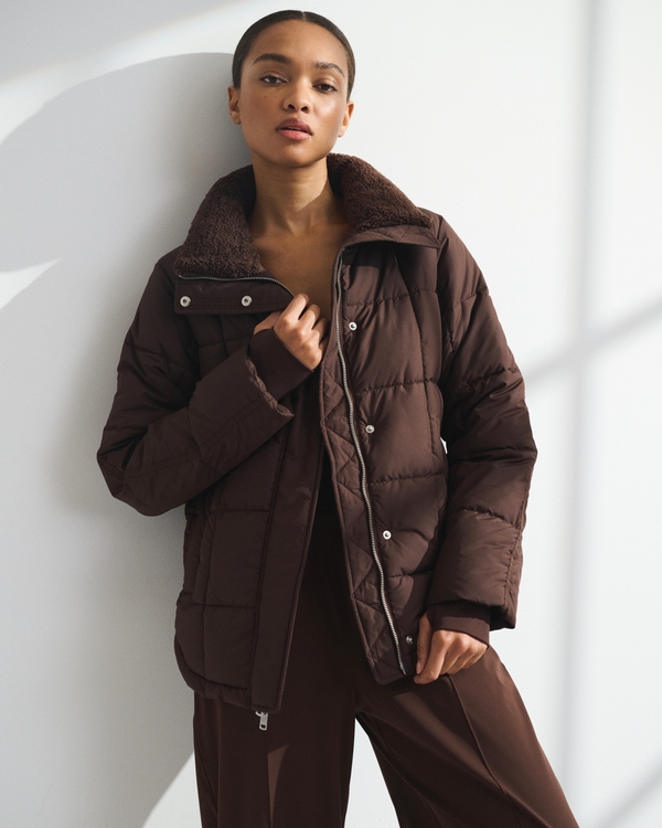 YPB On The Go Classic Puffer, Espresso view 1