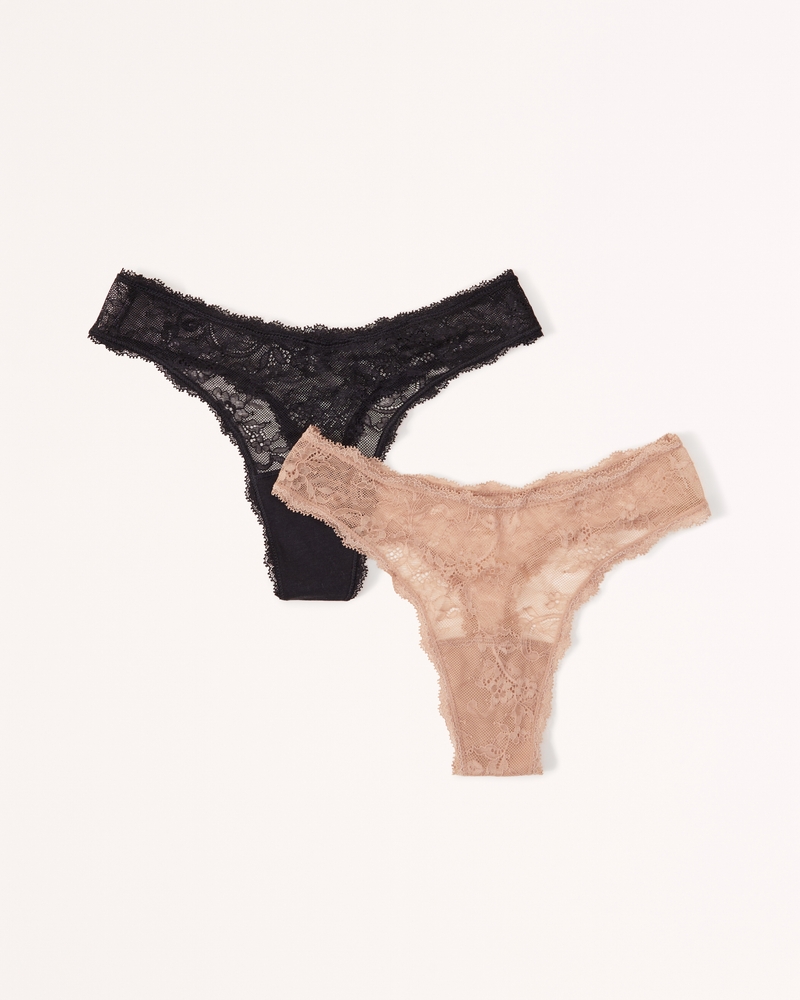 Women's 2-Pack Lace Thong Undies, Women's Intimates & Sleepwear