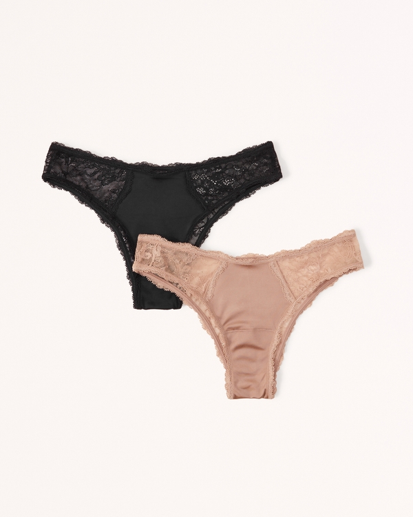 2-Pack Lace and Satin Undies