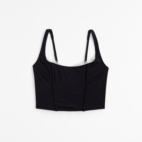 Женский бюстье Abercrombie & Fitch из кружева и атласа