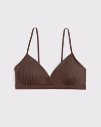Satin V-Neck Bralette