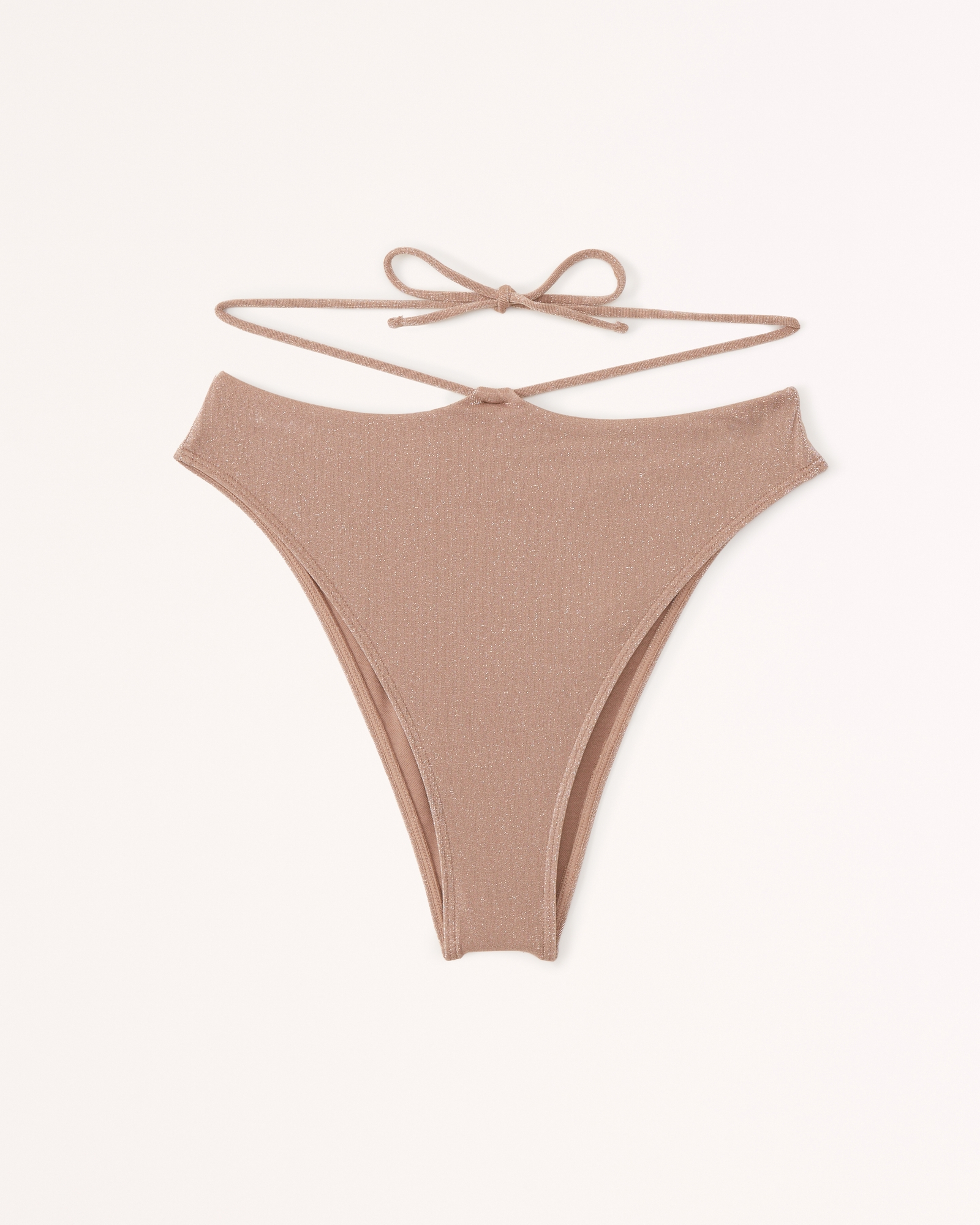 Shimmer Strappy High-Waist High-Leg Cheeky Bottoms