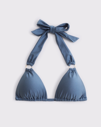 O-Ring Halter Triangle Bikini Top