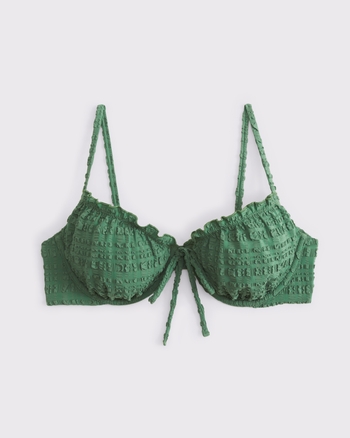 Gingham Ruffle Underwire Bikini Top