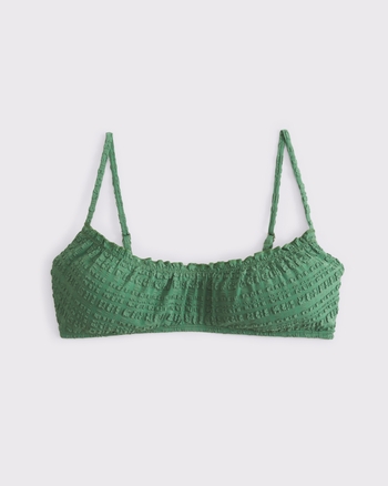 Gingham Ruffle Bralette Bikini Top