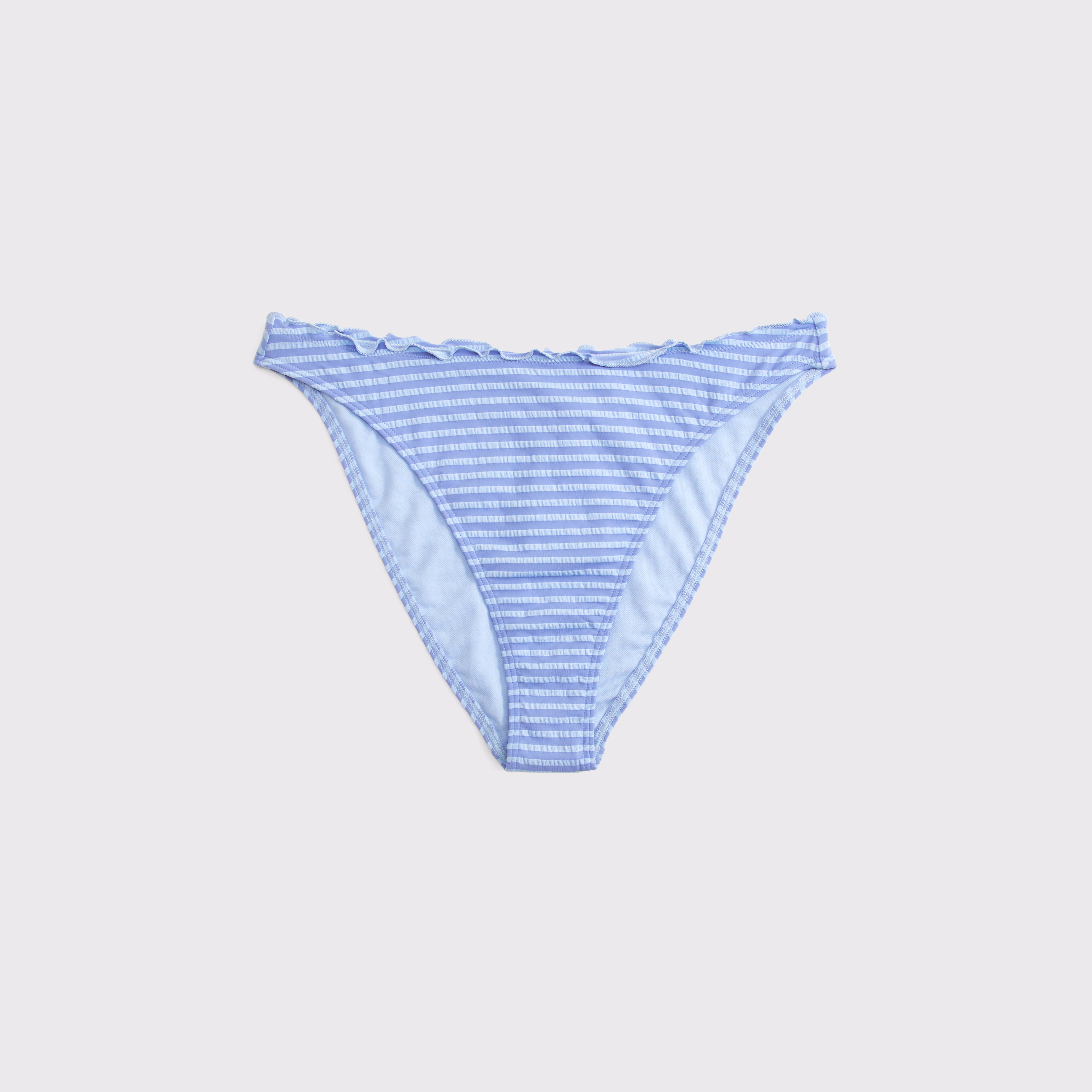 Низ бикини Moderate, средняя посадка — Abercrombie & Fitch, цвет: Синий полосатый — фото 1