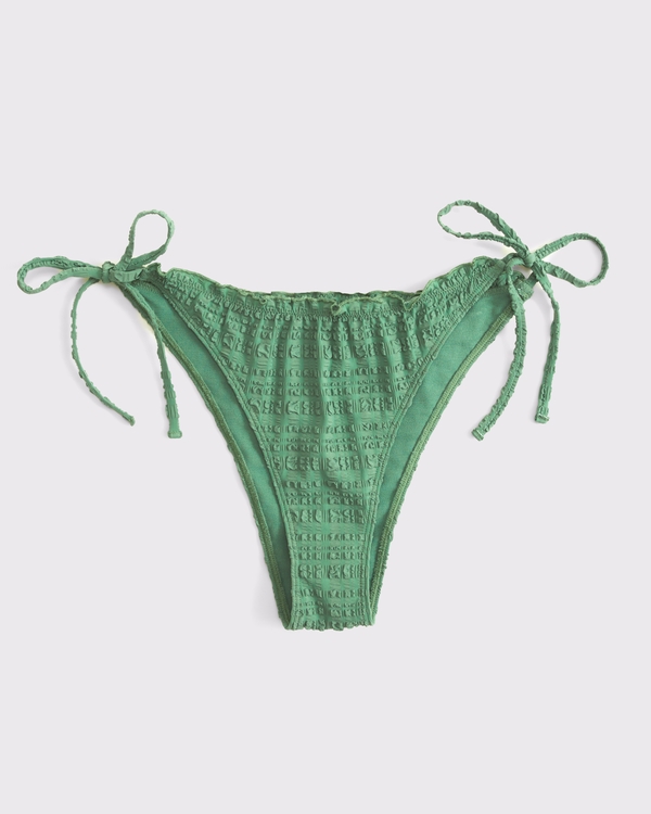 Low Rise Tie-Side Gingham Cheeky Bikini Bottom