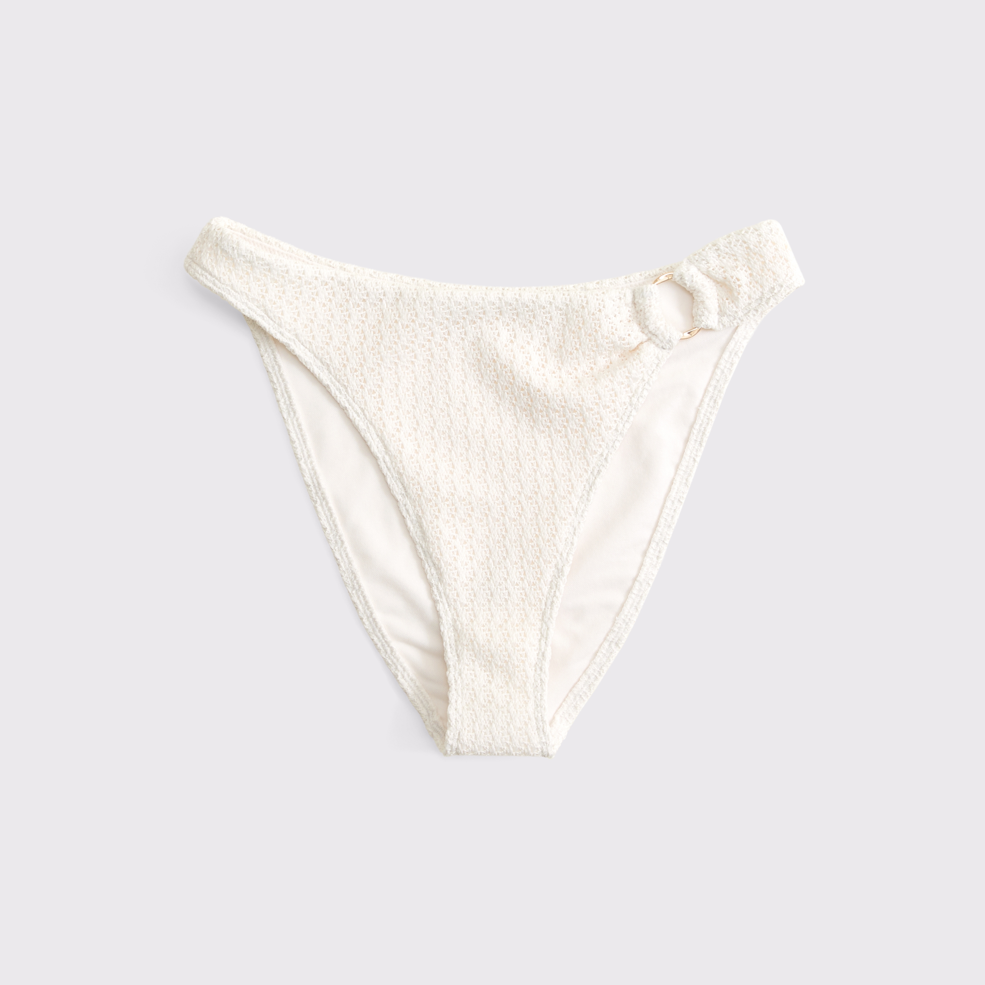 Низ бикини O-Ring Moderate, средняя посадка — Abercrombie & Fitch, цвет: Кремовый