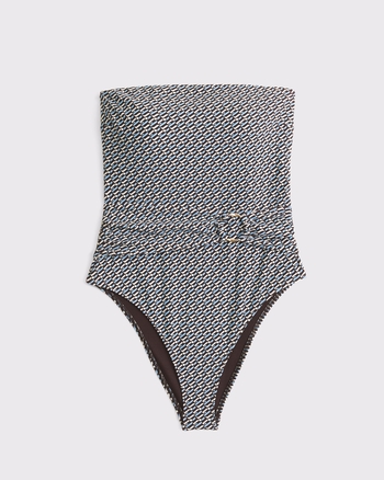 A&F Curve Love Marina O-Ring Cheeky One Piece Swimsuit