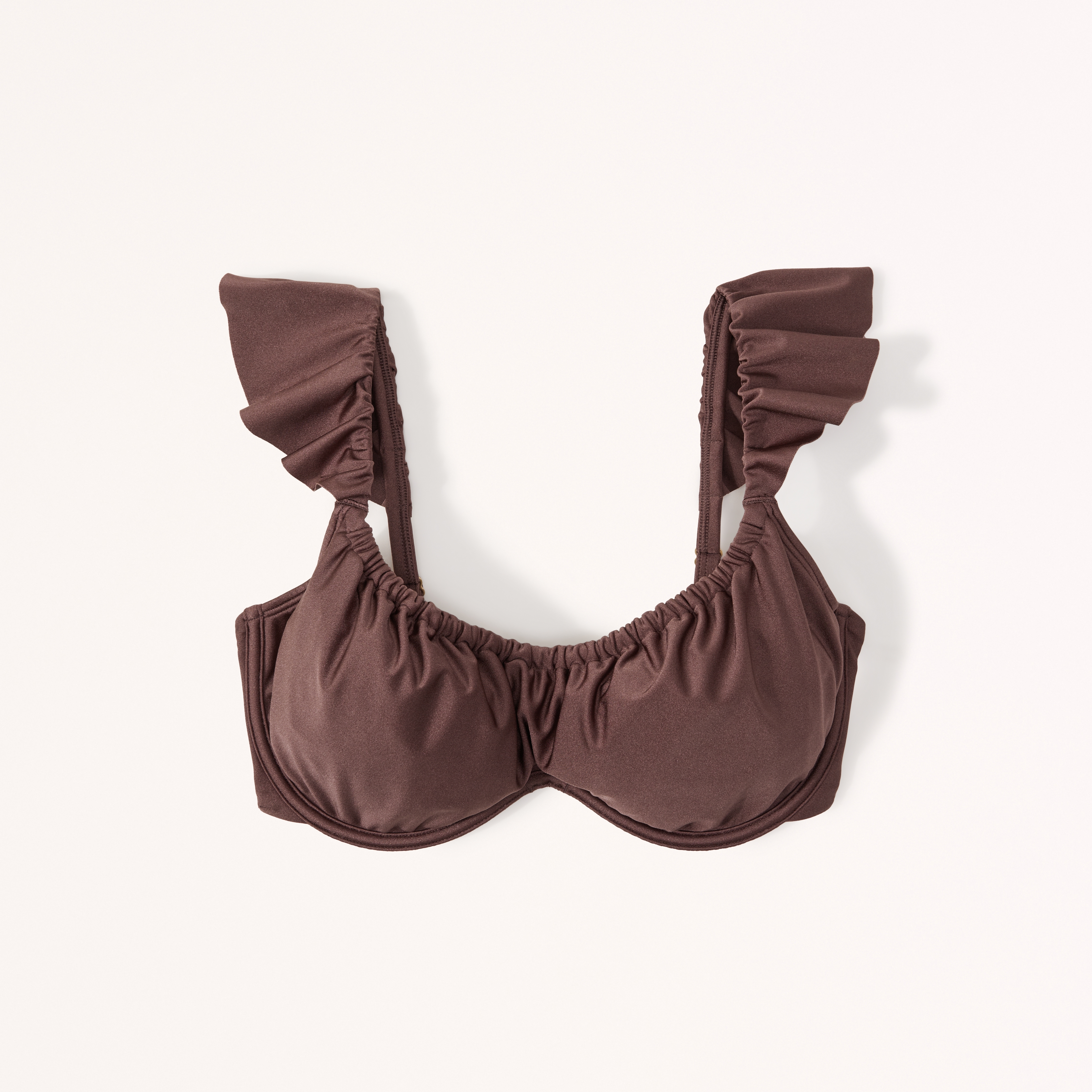 Ruffle strap best sale bikini top