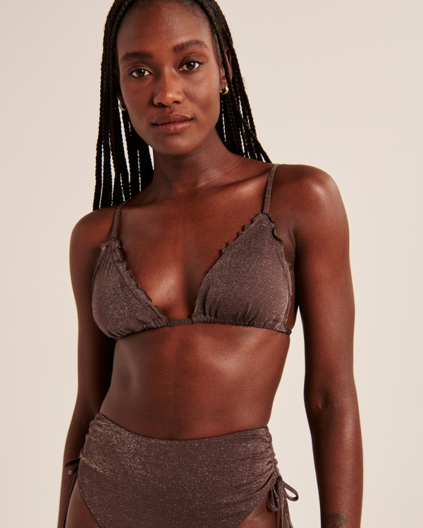 abercrombie triangle bikini top