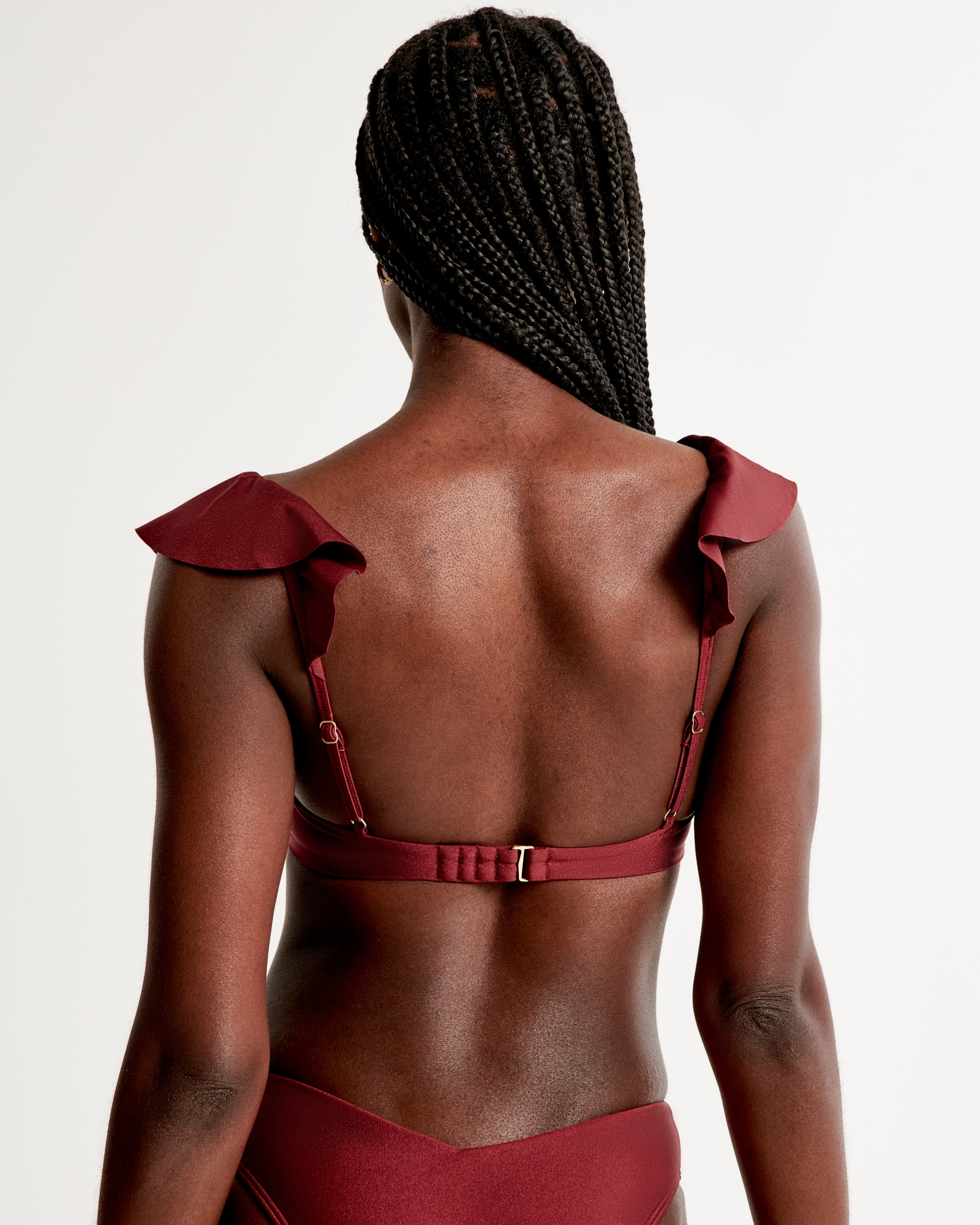 Ruffle Strap Underwire Bikini Top