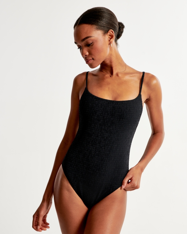 90s One-Piece Swimsuit, Black
