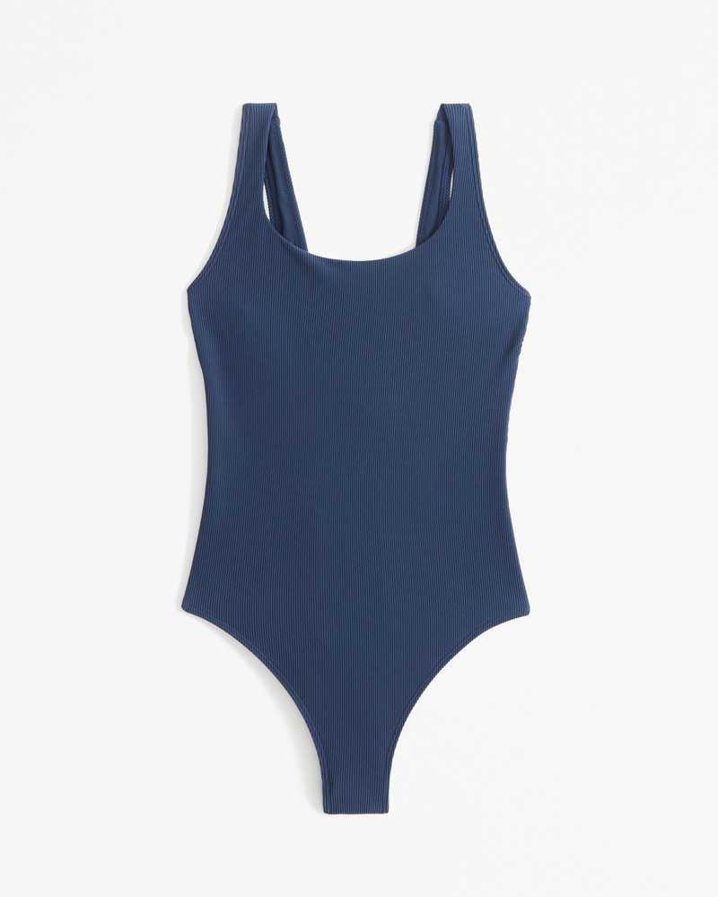 Women's Lands' End Scoopneck D-Cup Athletic One-Piece Swimsuit