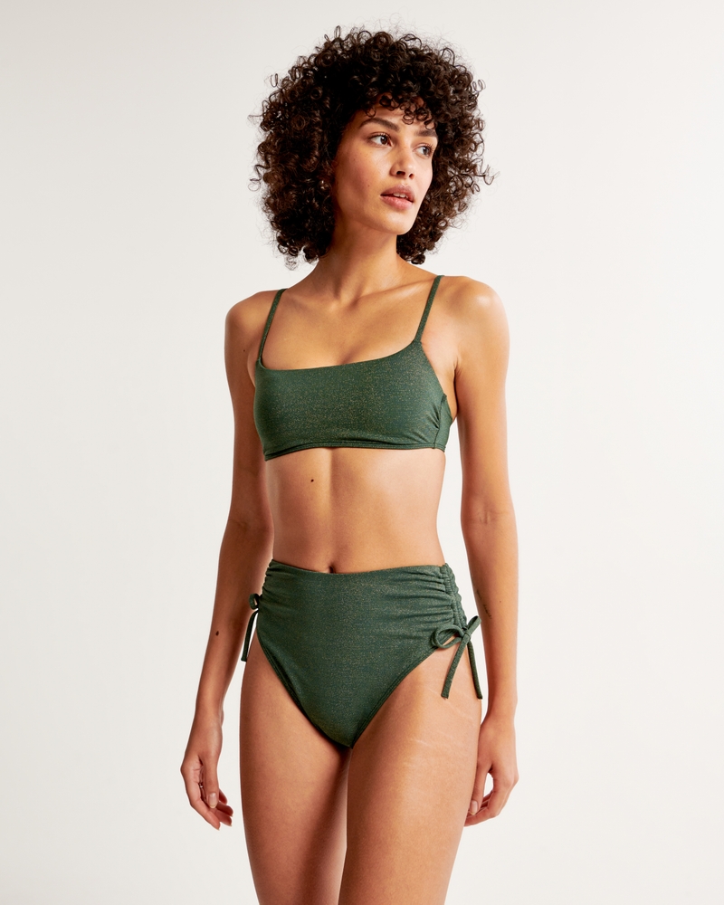 Cinch Tie High-Waist High-Leg Cheeky Bottom